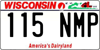 WI license plate 115NMP