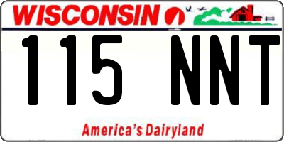 WI license plate 115NNT