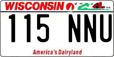 WI license plate 115NNU