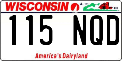 WI license plate 115NQD