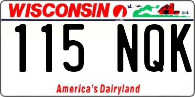 WI license plate 115NQK