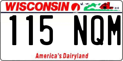 WI license plate 115NQM