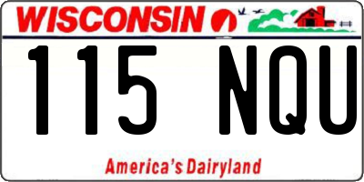 WI license plate 115NQU