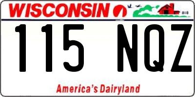 WI license plate 115NQZ