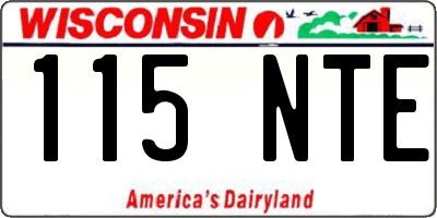 WI license plate 115NTE