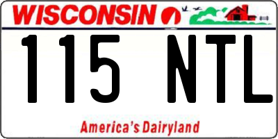 WI license plate 115NTL
