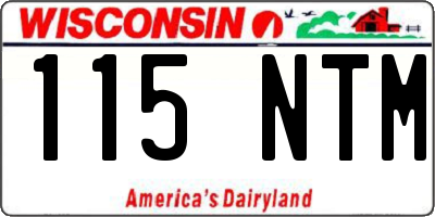 WI license plate 115NTM