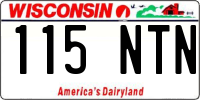 WI license plate 115NTN