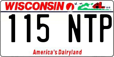 WI license plate 115NTP