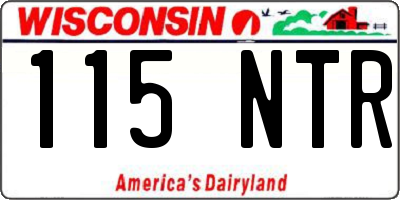 WI license plate 115NTR