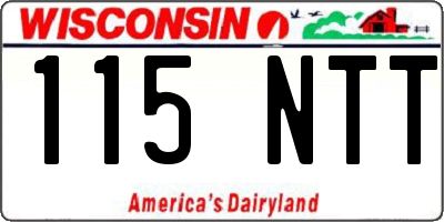 WI license plate 115NTT