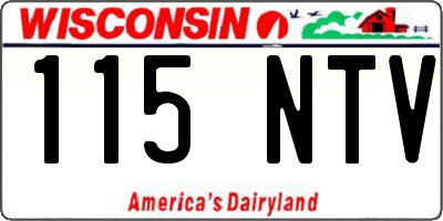 WI license plate 115NTV