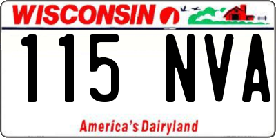 WI license plate 115NVA