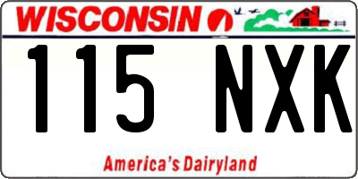 WI license plate 115NXK