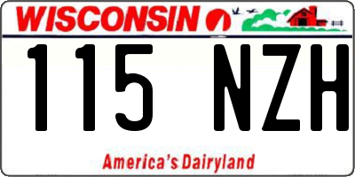 WI license plate 115NZH