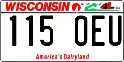 WI license plate 115OEU
