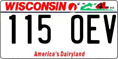 WI license plate 115OEV