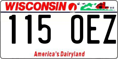 WI license plate 115OEZ