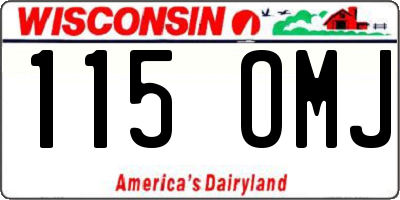 WI license plate 115OMJ