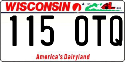 WI license plate 115OTQ