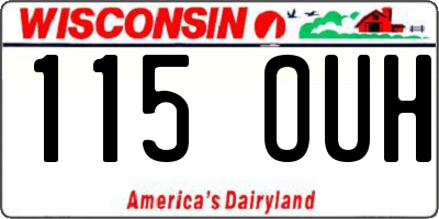 WI license plate 115OUH