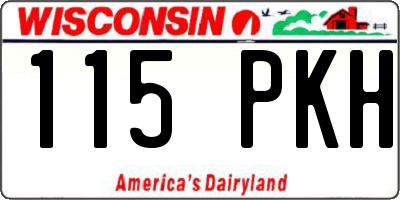 WI license plate 115PKH