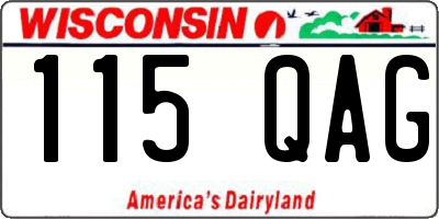 WI license plate 115QAG
