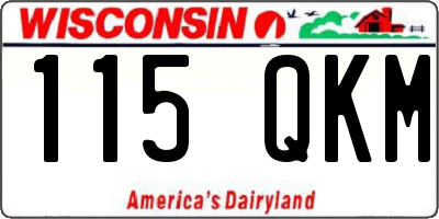 WI license plate 115QKM
