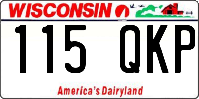 WI license plate 115QKP