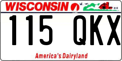 WI license plate 115QKX