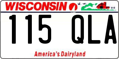 WI license plate 115QLA
