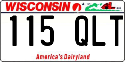 WI license plate 115QLT