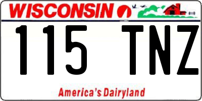 WI license plate 115TNZ
