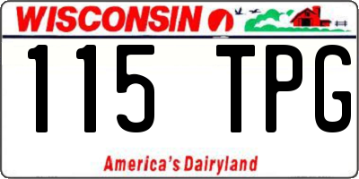 WI license plate 115TPG