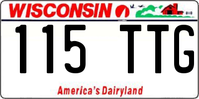 WI license plate 115TTG