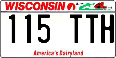 WI license plate 115TTH