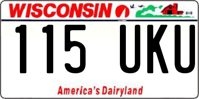WI license plate 115UKU