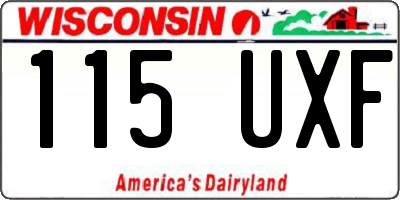 WI license plate 115UXF