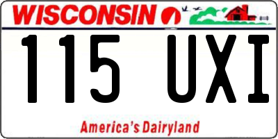 WI license plate 115UXI