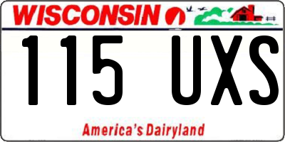 WI license plate 115UXS