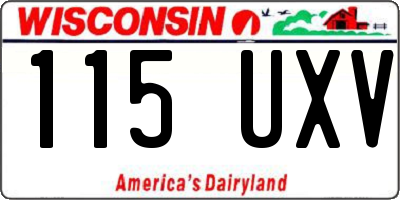 WI license plate 115UXV