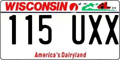 WI license plate 115UXX