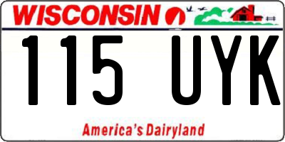 WI license plate 115UYK