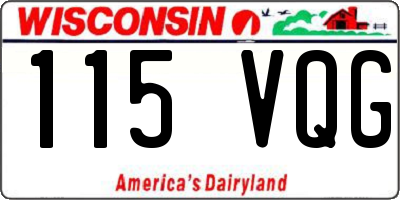WI license plate 115VQG