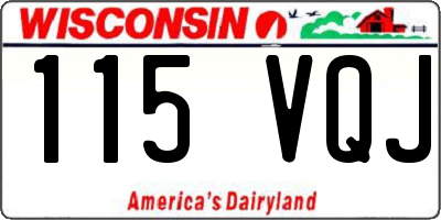 WI license plate 115VQJ