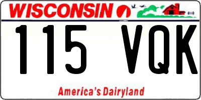 WI license plate 115VQK