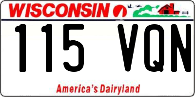 WI license plate 115VQN