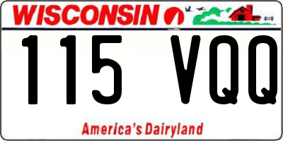 WI license plate 115VQQ