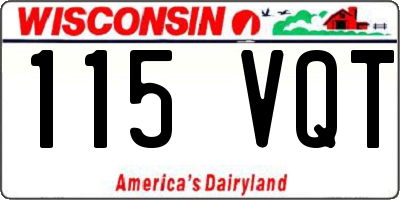 WI license plate 115VQT