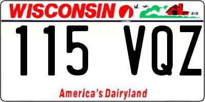 WI license plate 115VQZ